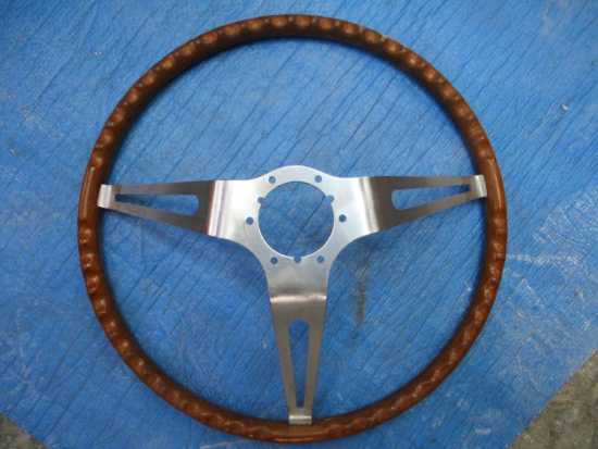 Teak Steering Wheel Original 