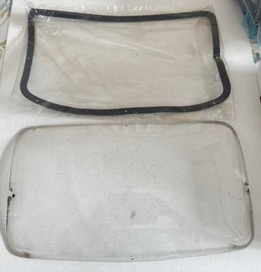 1953-55 Rear License Plate Plexiglass &amp; New Gasket